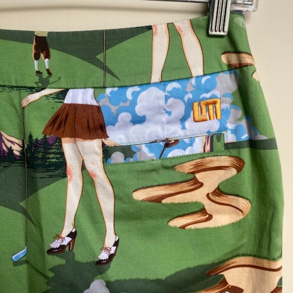 LOUDMOUTH LADIES | Birds Of Paradise Retro Pinup Girls Print Golf Skirt Skort 0 - Picture 6 of 12